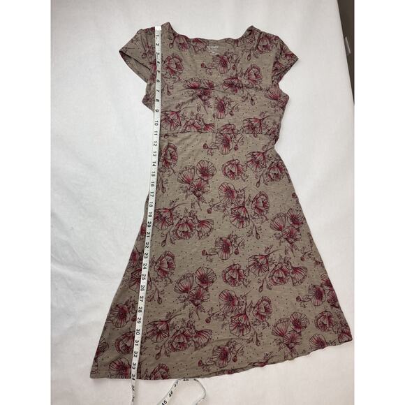 Toad & Co. Rosemarie Floral Organic Cotton Comfort Neutral Boho Hiking Dress XS - Picture 5 of 6